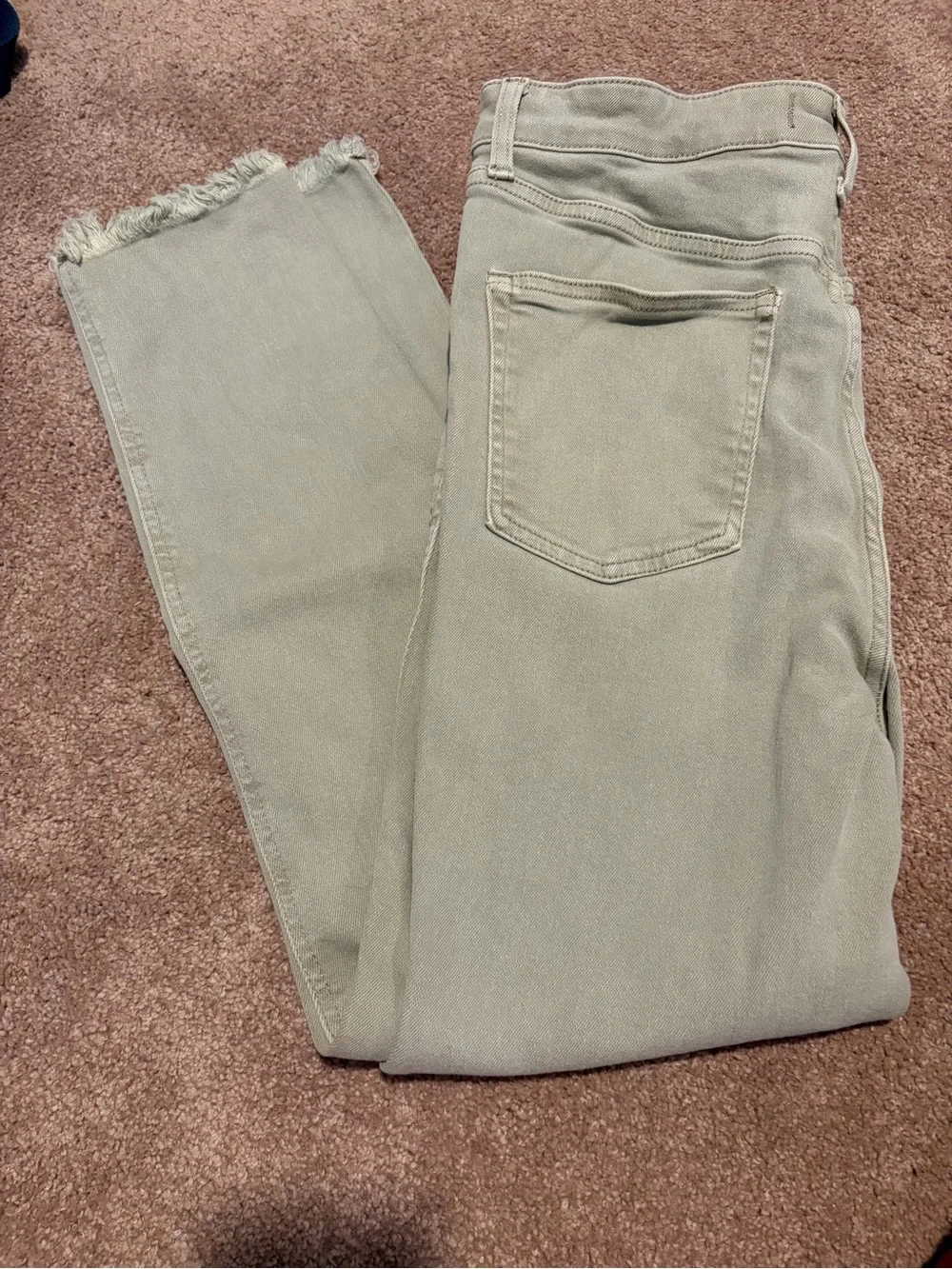 FREE PEOPLE high rise raw hem jeggings